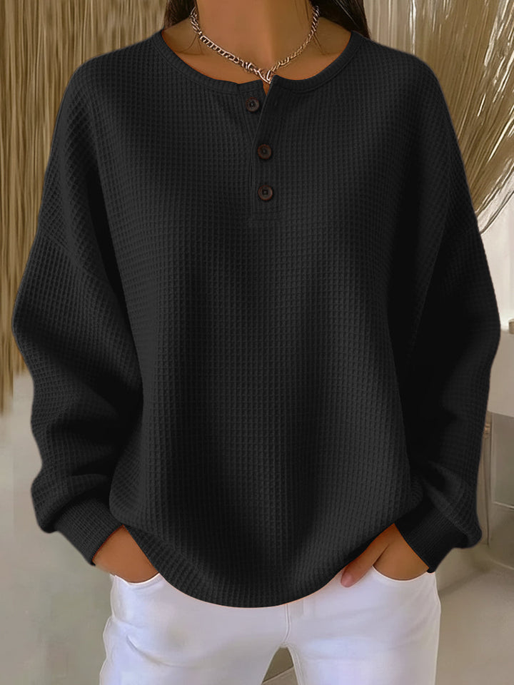 Milagros | Sweatshirt Henley Waffle
