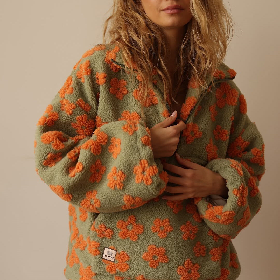 Daisy | Long Sleeve Fleece Hoodie