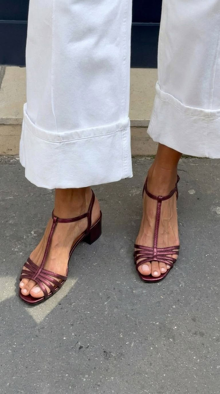 VIVIAN | Metallic Heeled Sandals