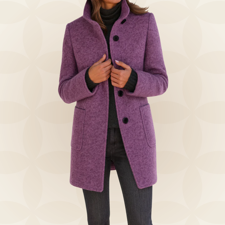 Anna | Comfortable Women's Coat with High Collar