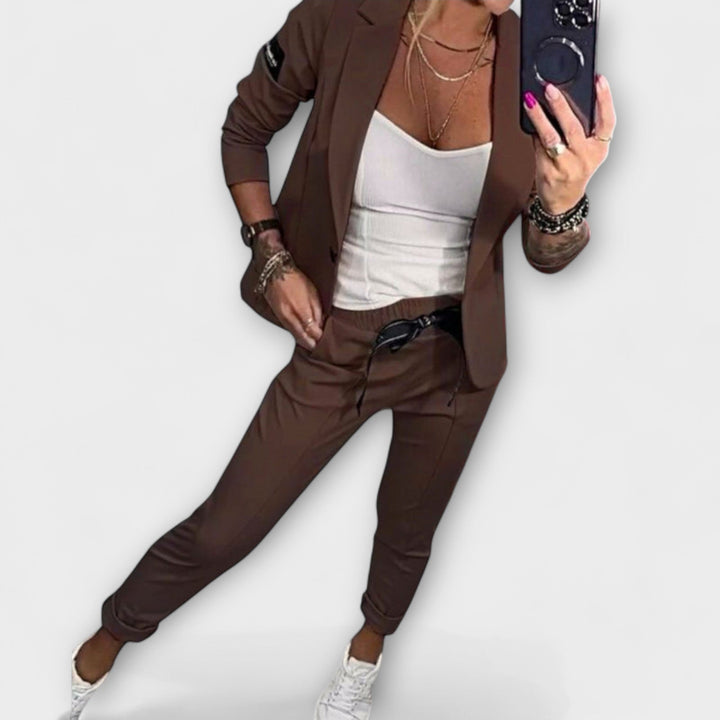 Jamie | Elegant Set of Top, Jacket, and Pants.