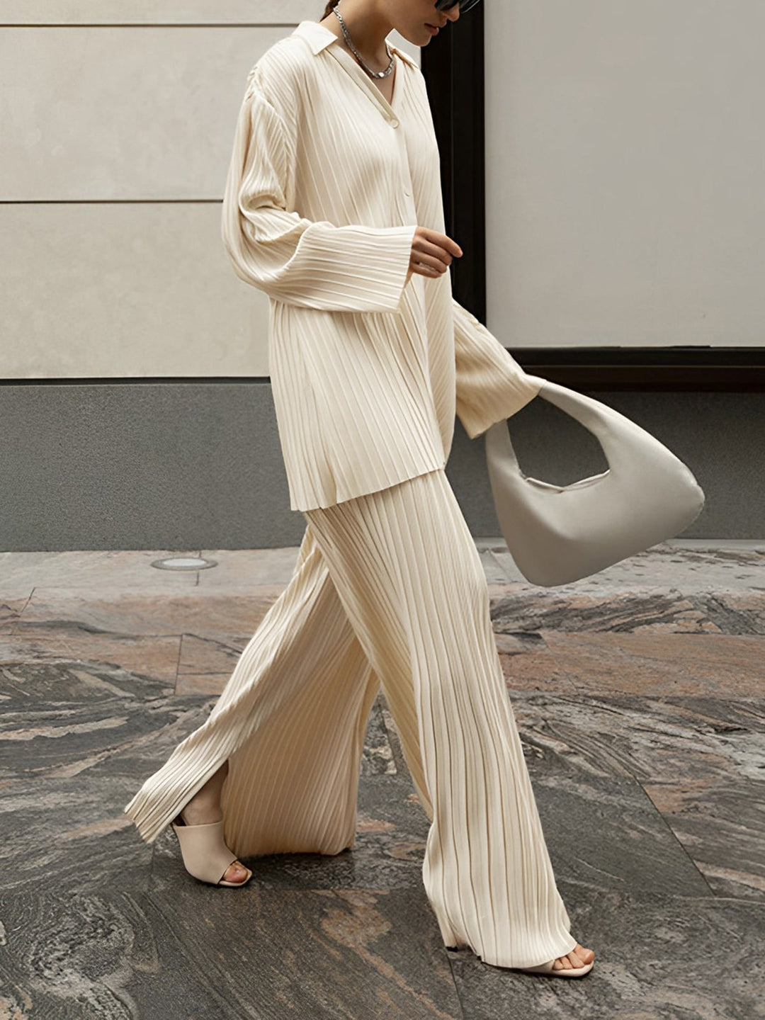 Bella - Oversized Pleated Two-Piece Lounge Set