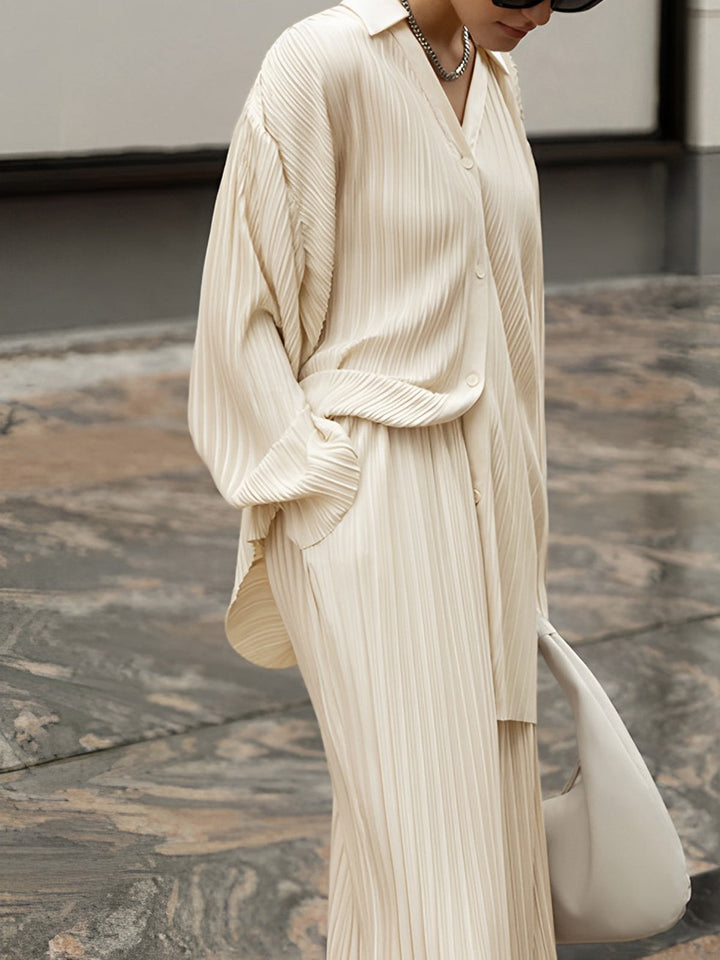 Bella - Oversized Pleated Two-Piece Lounge Set