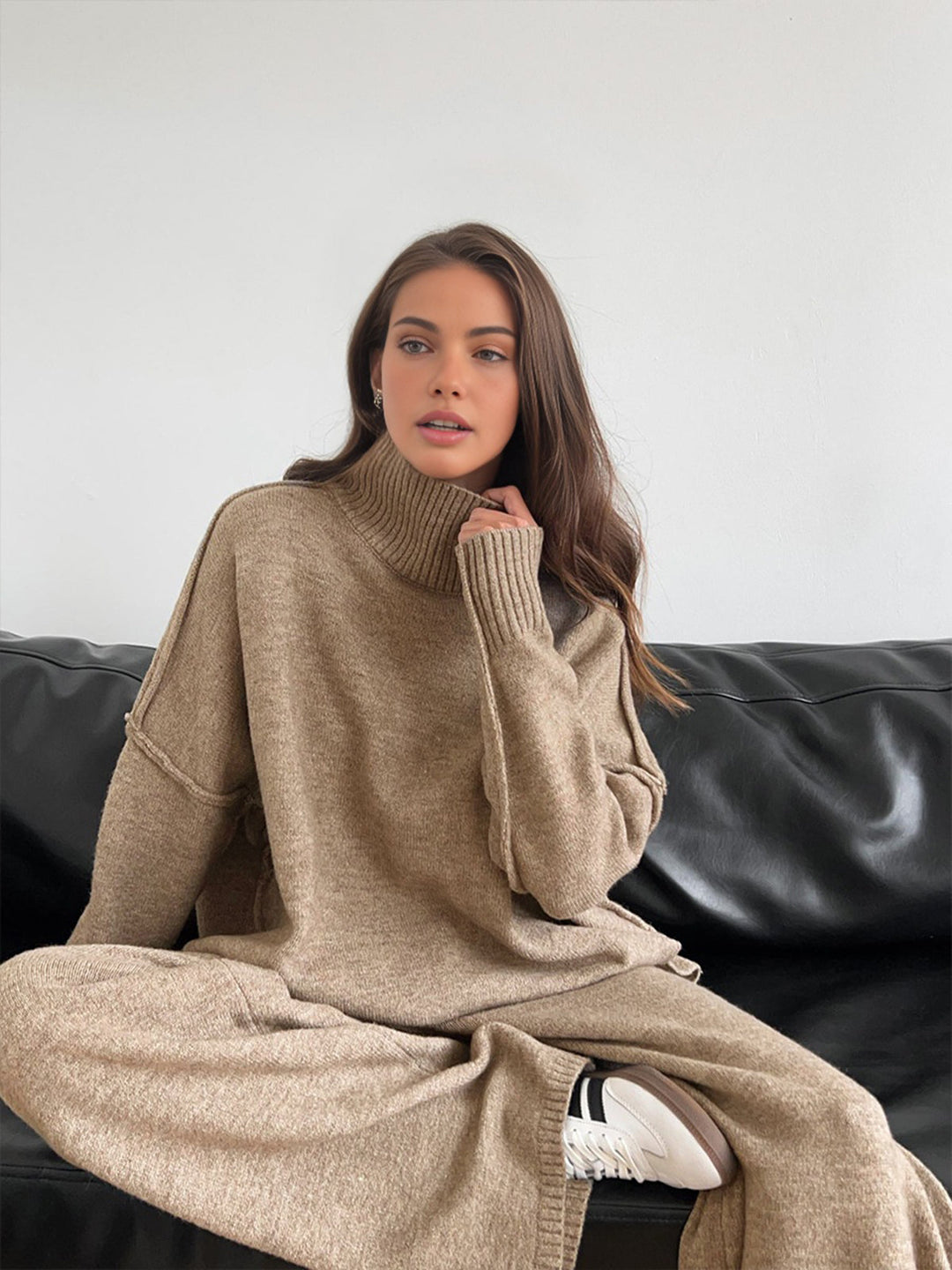 Teresa - Premium Knit Turtleneck Lounge Set