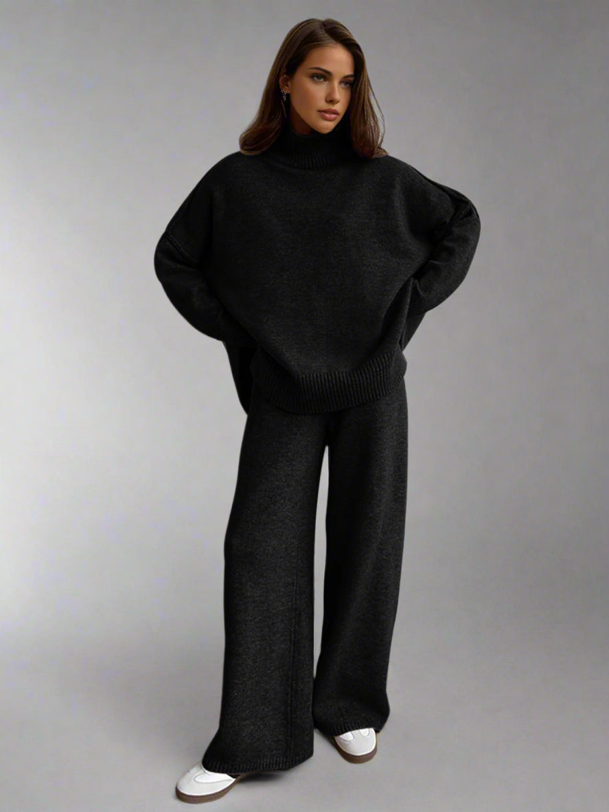 Teresa - Premium Knit Turtleneck Lounge Set