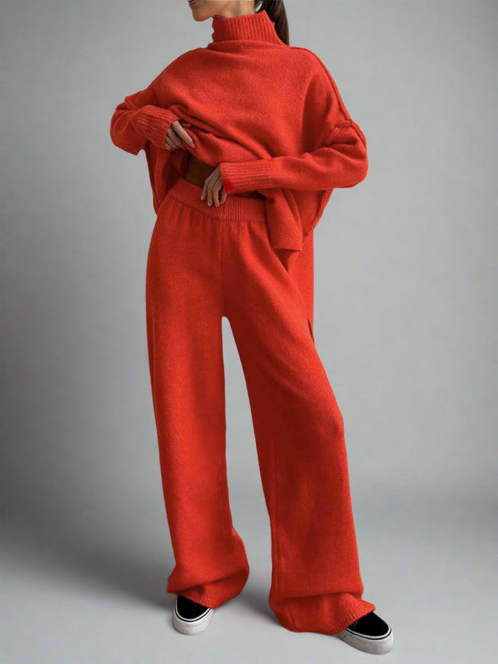 Teresa - Premium Knit Turtleneck Lounge Set