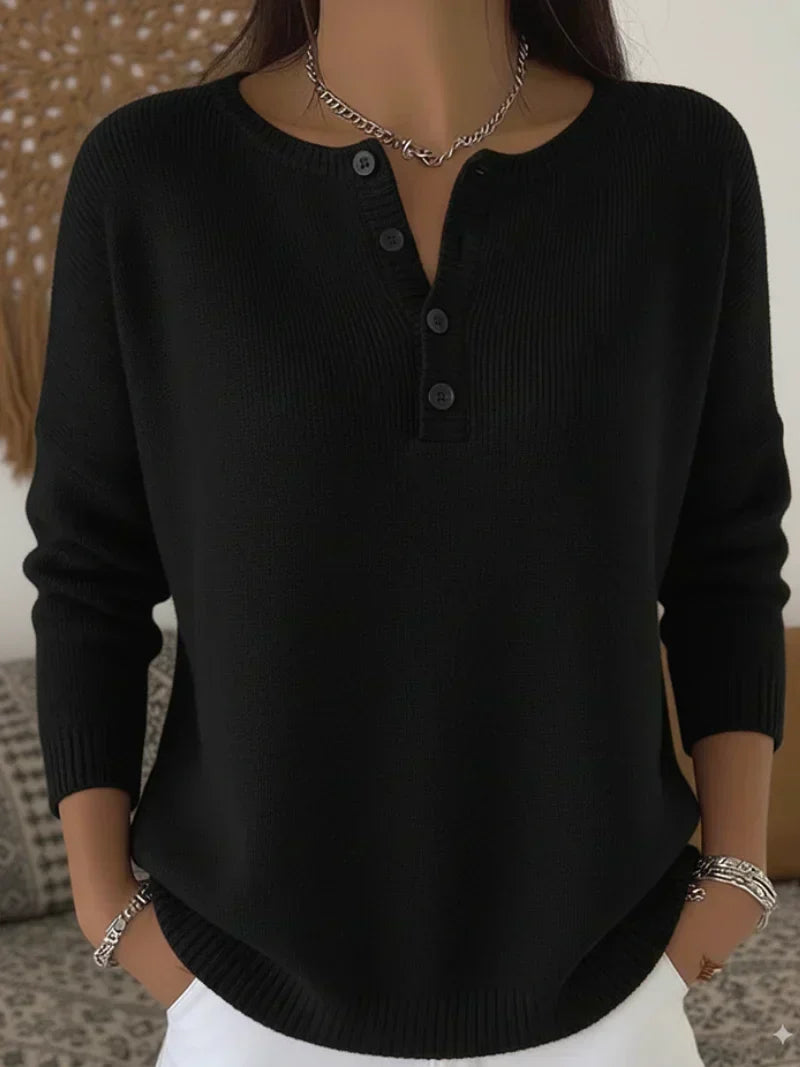 Helena | Henley Button Pullover