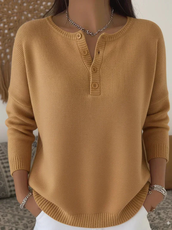 Helena | Henley Button Pullover