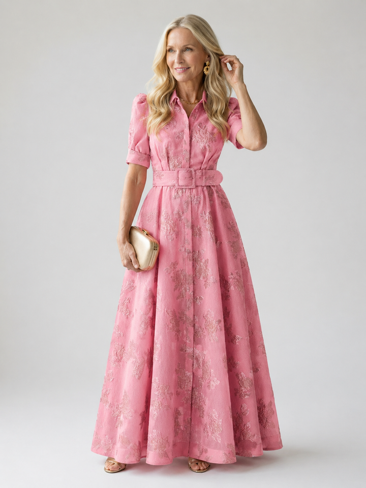 Grace & Parker™ | Belted Floral Maxi Dress