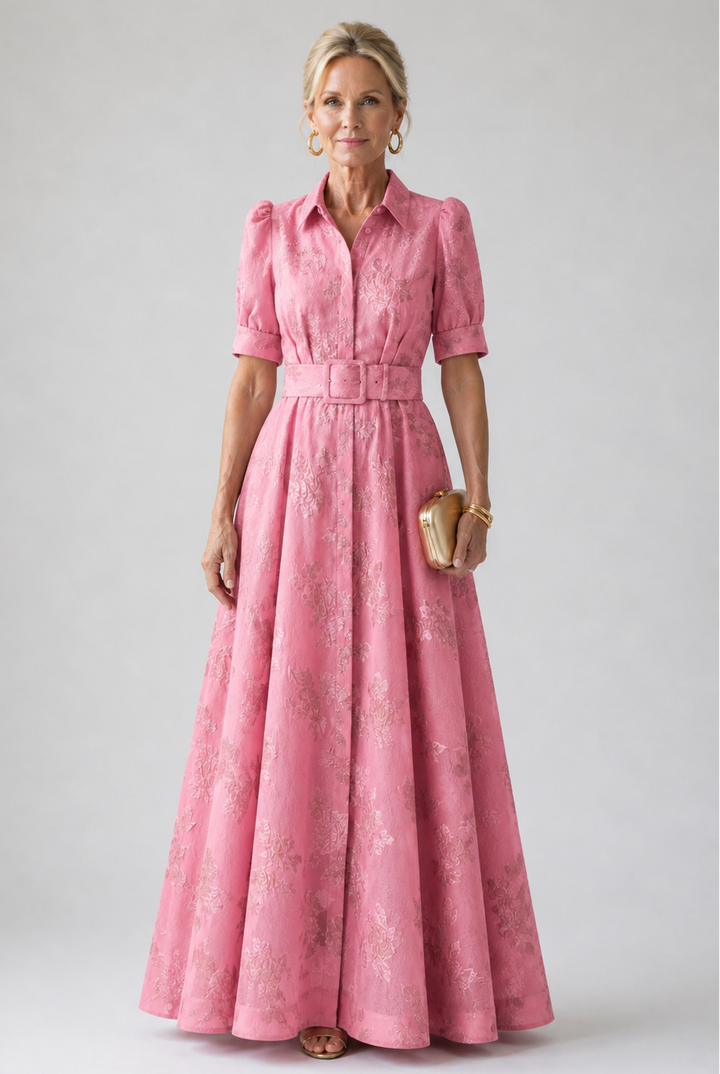 Grace & Parker™ | Belted Floral Maxi Dress
