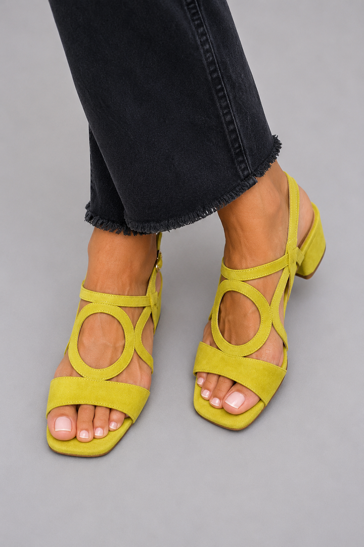 POPPY | Square Toe Cut-Out Sandals