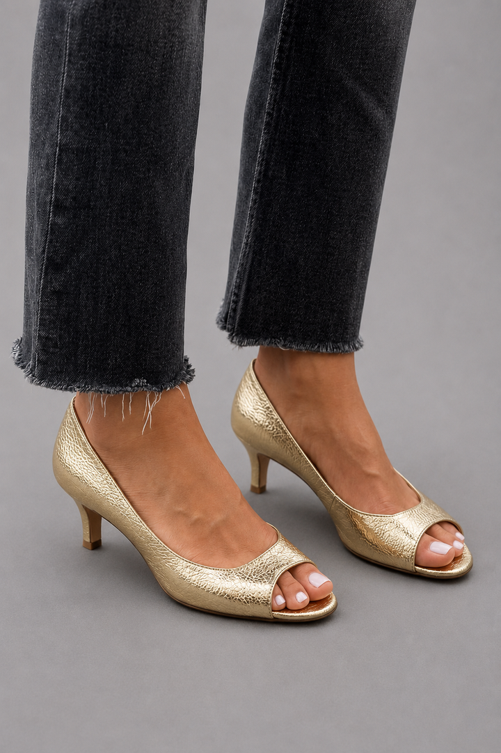 GRETA | Low Heel Open Toe Sandals