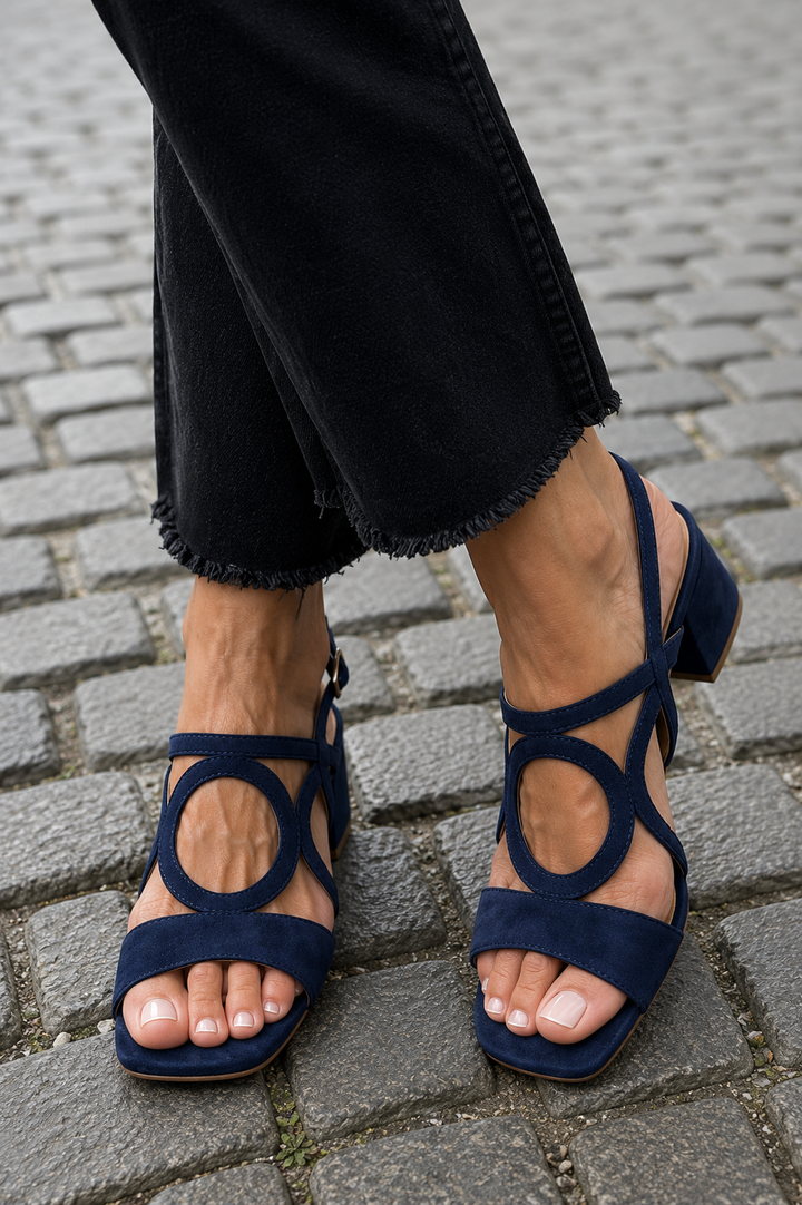 POPPY | Square Toe Cut-Out Sandals