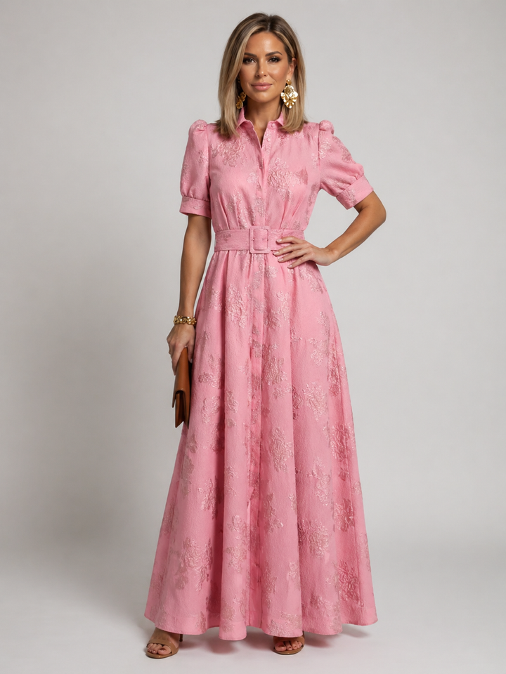 Grace & Parker™ | Belted Floral Maxi Dress