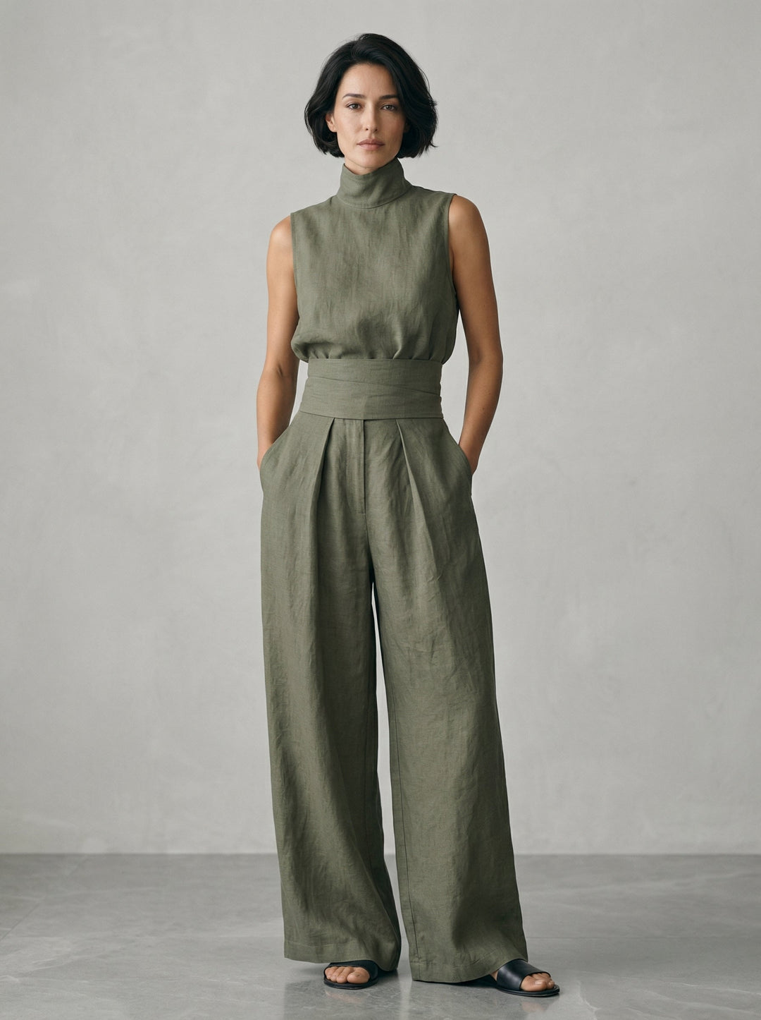 Nuria | Minimalist Sleeveless Top Set