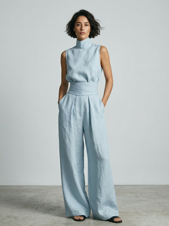 Nuria | Minimalist Sleeveless Top Set