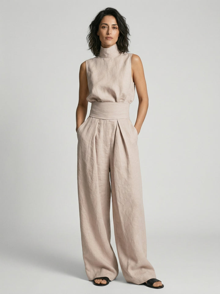 Nuria | Minimalist Sleeveless Top Set