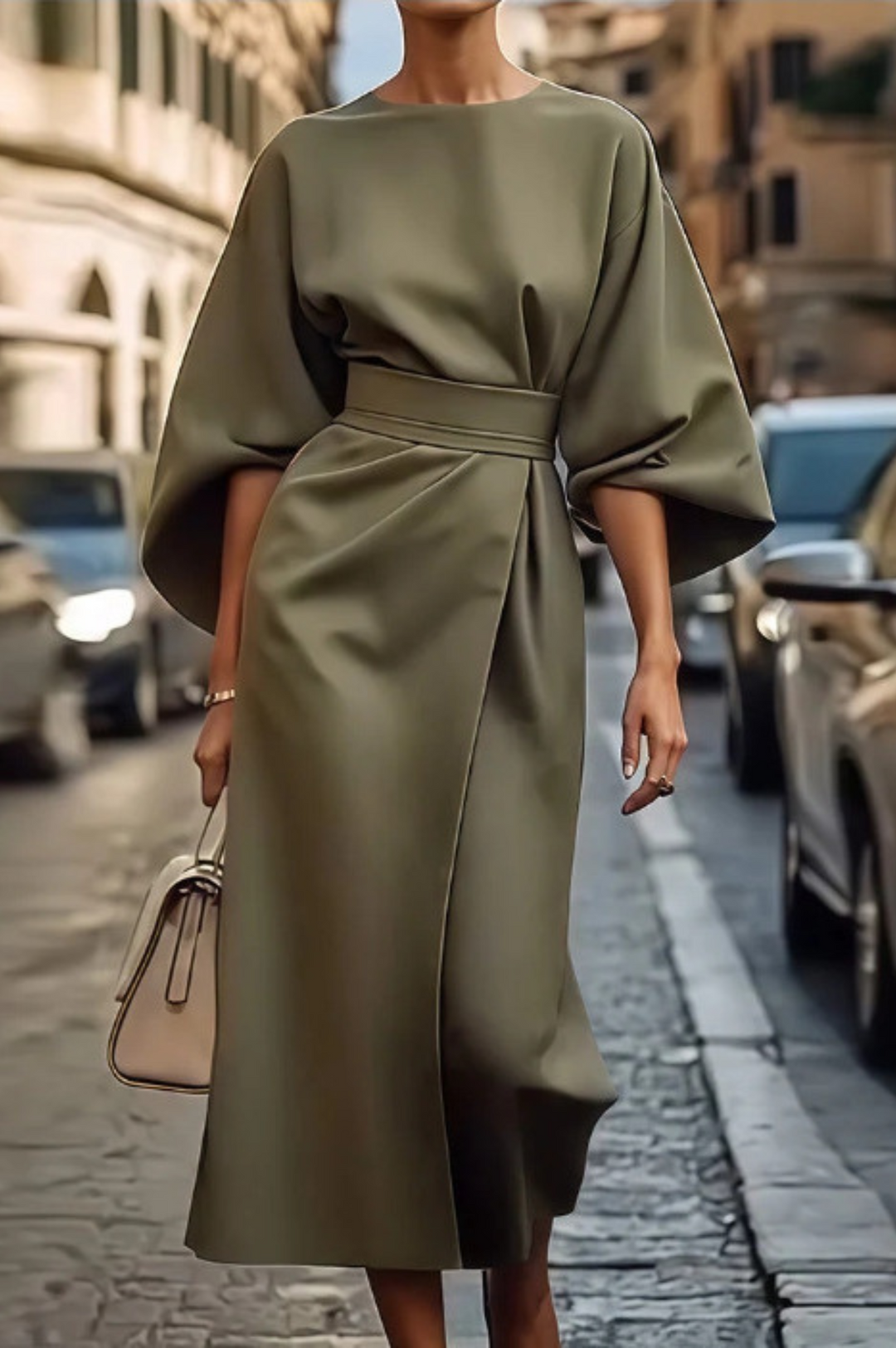 Sonia | Elegant Dress with Lantern Sleeves