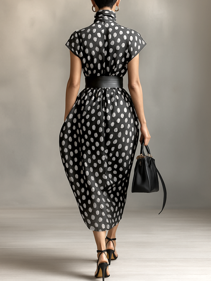 AliceLeon™ | Maxi Dress with Polka Dots