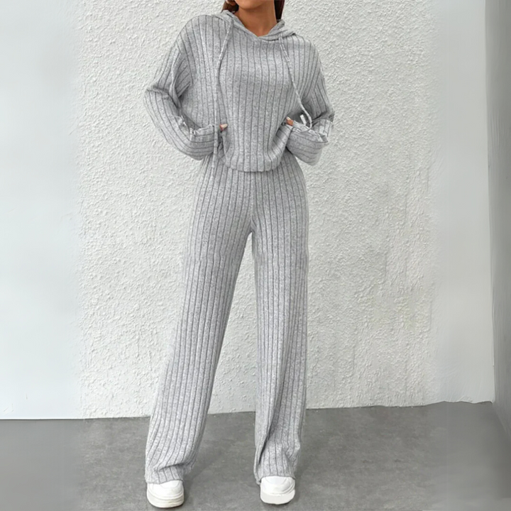 Cozy Hooded Sweatshirt and Joggers Two-Piece Set