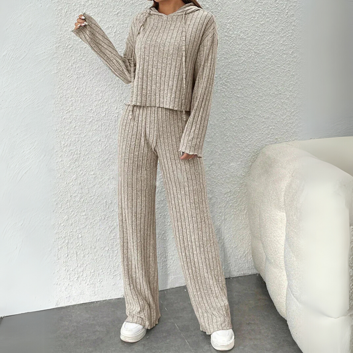 Cozy Hooded Sweatshirt and Joggers Two-Piece Set