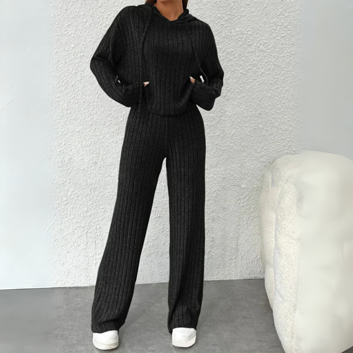 Cozy Hooded Sweatshirt and Joggers Two-Piece Set