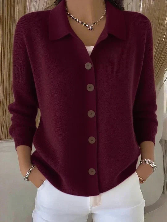 Josefina | Knit Cardigan with Collar and Buttons