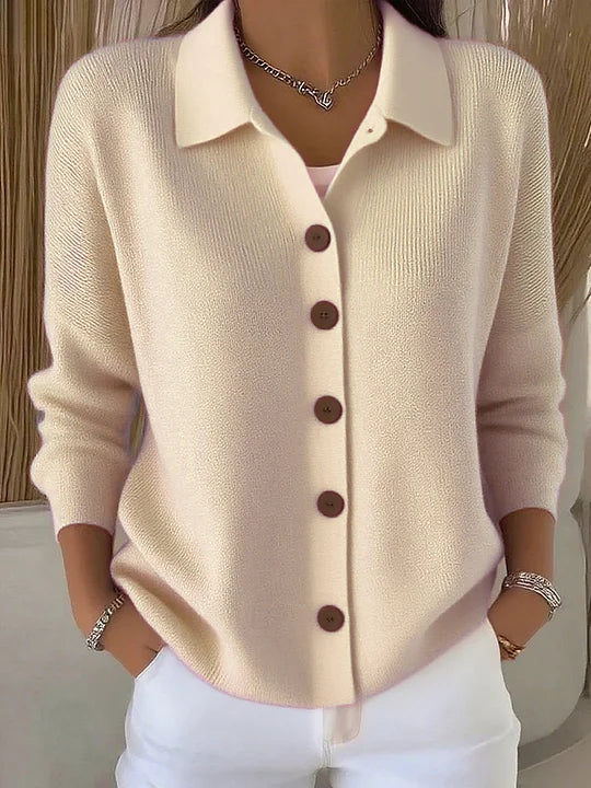 Josefina | Knit Cardigan with Collar and Buttons
