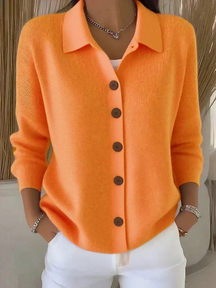 Josefina | Knit Cardigan with Collar and Buttons