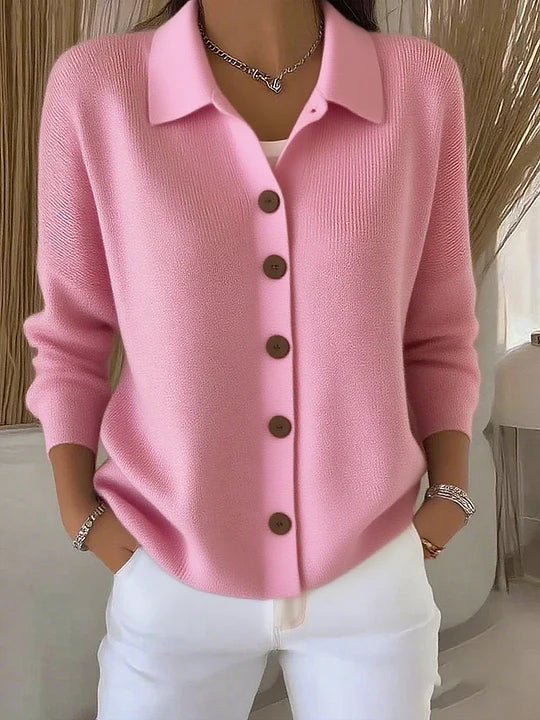 Josefina | Knit Cardigan with Collar and Buttons