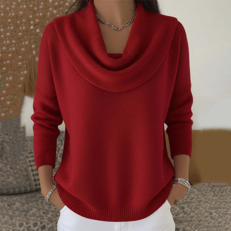 Julia | Pullover with Draped Collar