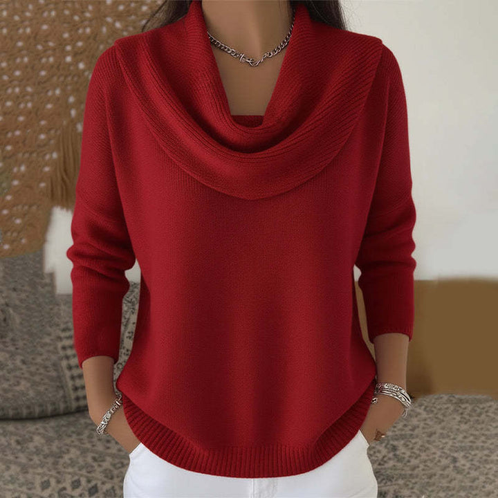 Julia | Pullover with Draped Collar