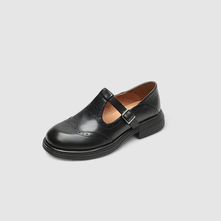 Renée | Brogue Mary Jane Flats