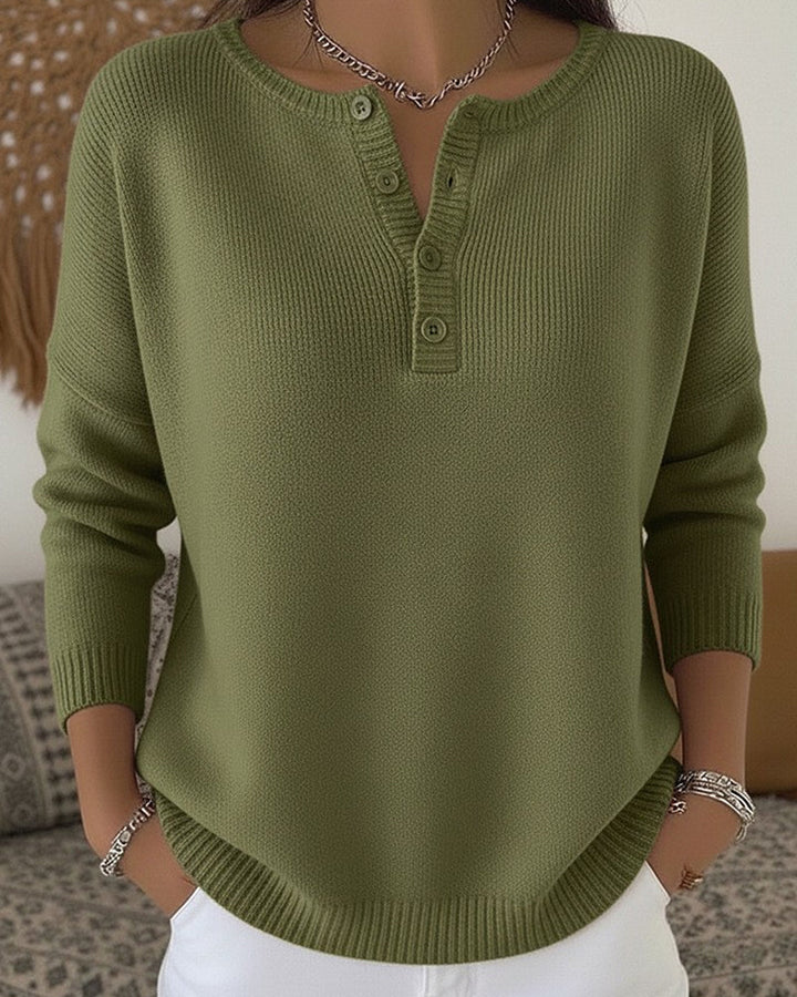 Helena | Henley Button Pullover