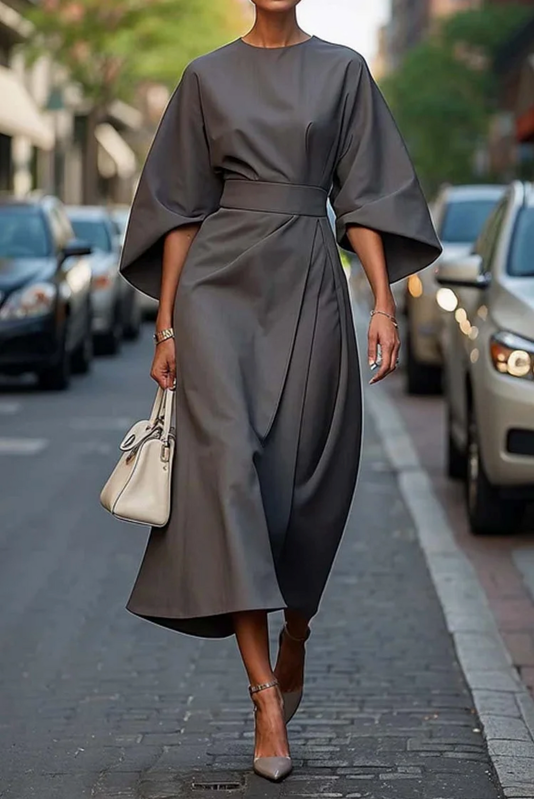 Sonia | Elegant Dress with Lantern Sleeves