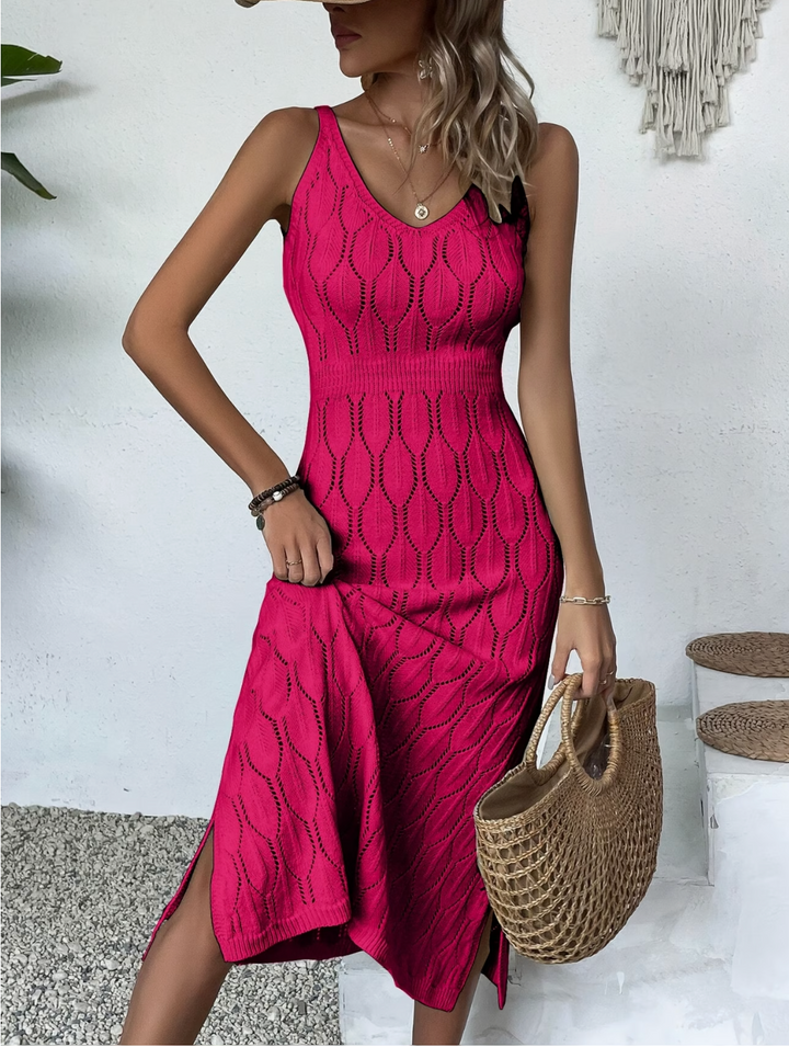Aletta | Sleeveless Long Dress with Cape Style