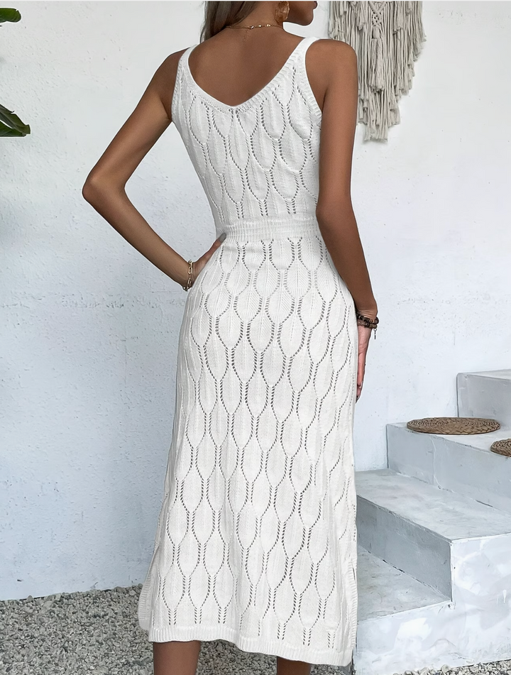 Aletta | Sleeveless Long Dress with Cape Style