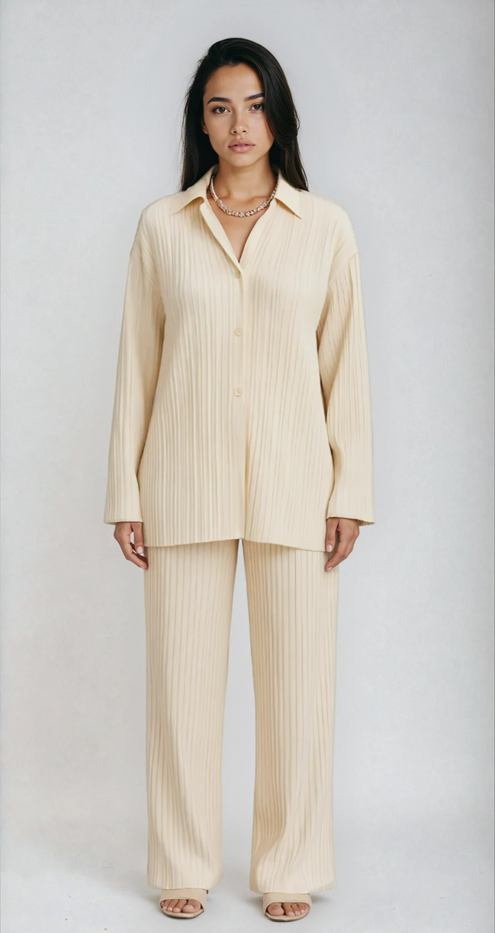Bella - Oversized Pleated Two-Piece Lounge Set