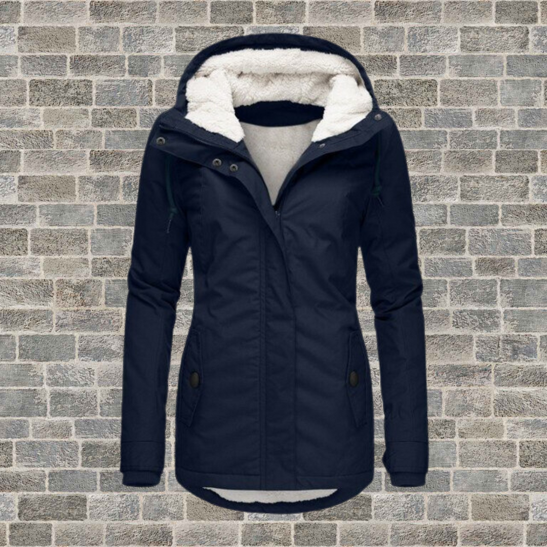 Jenna - Cozy Sherpa Hoodie Coat