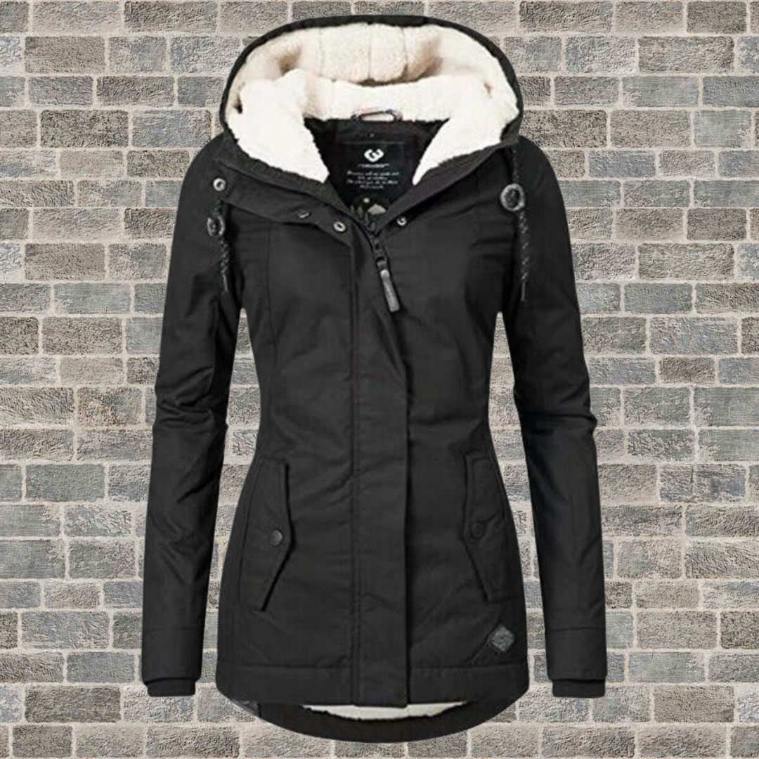 Jenna - Cozy Sherpa Hoodie Coat