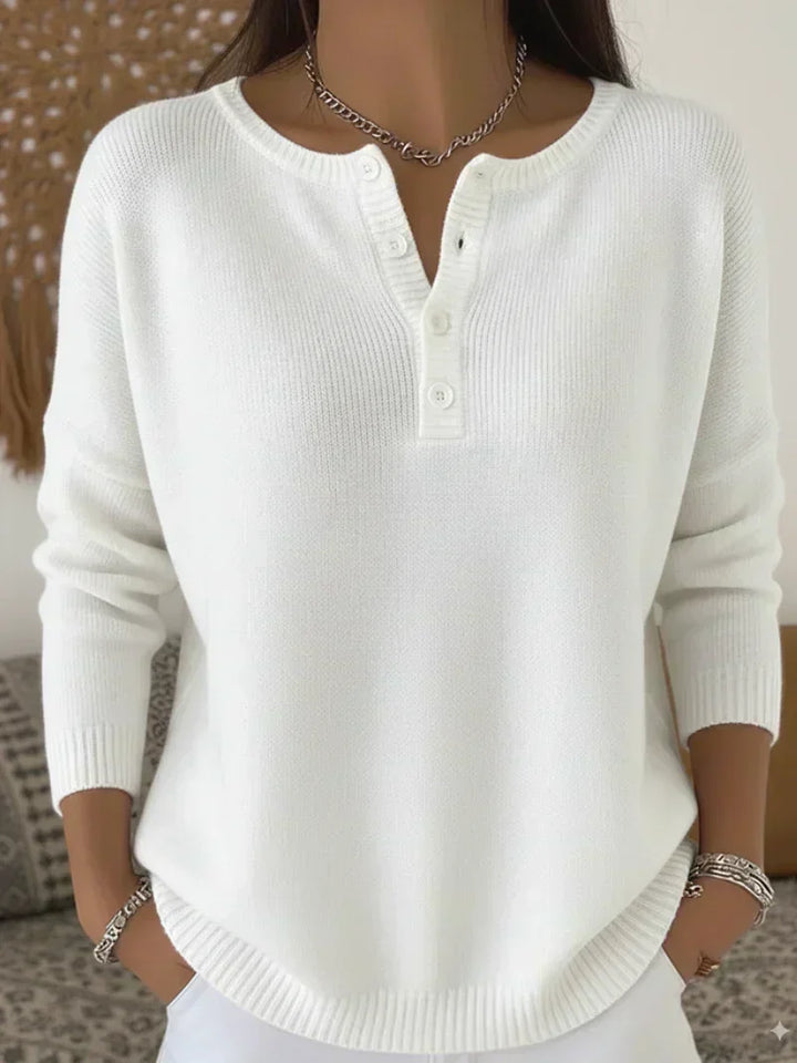 Helena | Henley Button Pullover