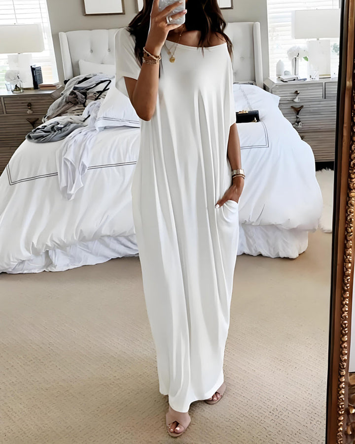 Aureline™ | Relaxed Off-Shoulder Dress