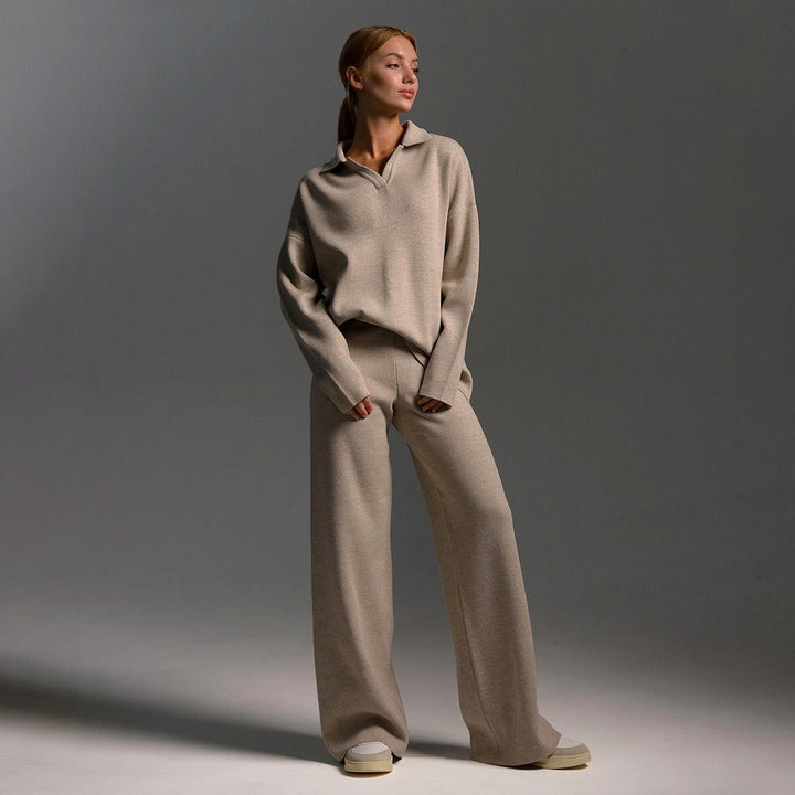 Elaine - Premium Sweatshirt and Joggers Tracksuit Two-Piece Set