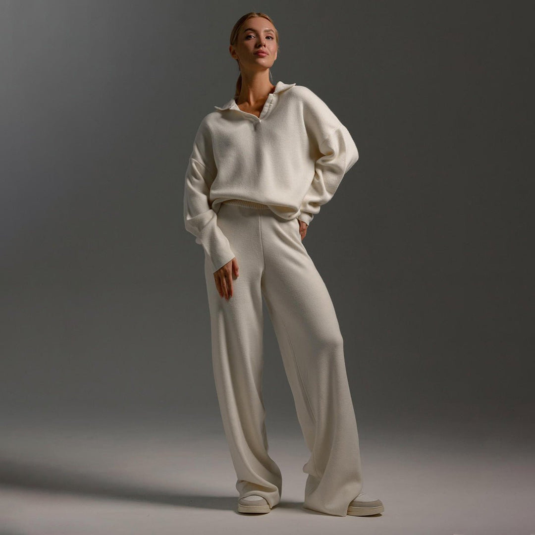 Elaine - Premium Sweatshirt and Joggers Tracksuit Two-Piece Set