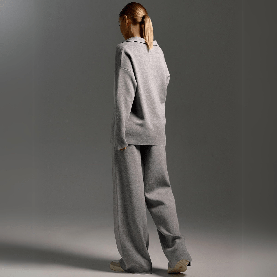 Elaine - Premium Sweatshirt and Joggers Tracksuit Two-Piece Set