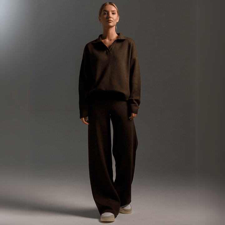 Elaine - Premium Sweatshirt and Joggers Tracksuit Two-Piece Set