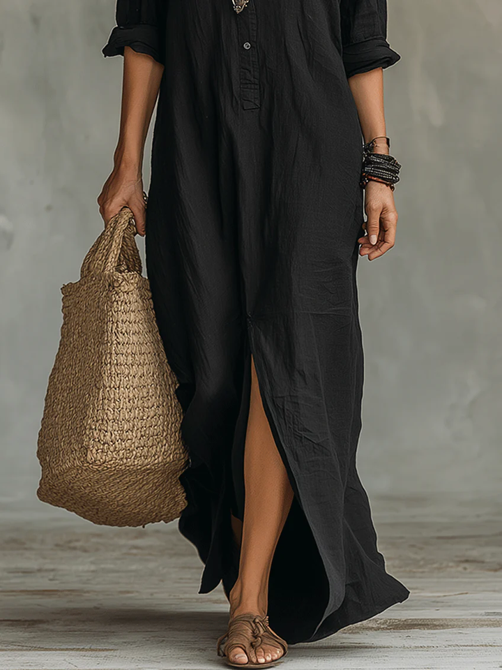 Alessia | Premium Maxi Dress with Buttons