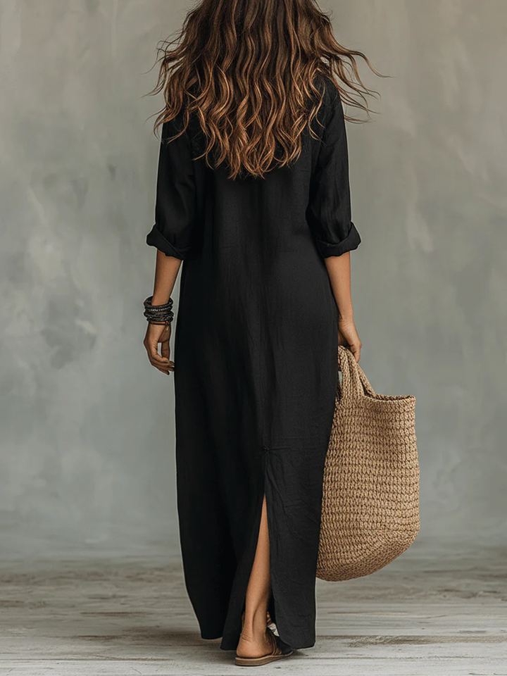 Alessia | Premium Maxi Dress with Buttons
