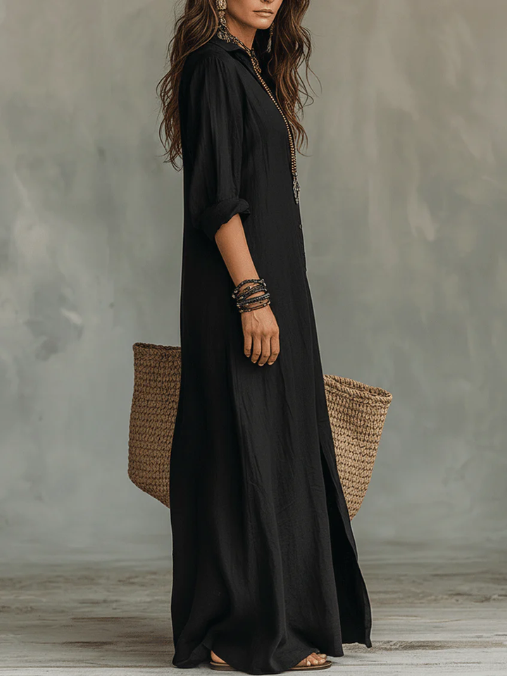 Alessia | Premium Maxi Dress with Buttons