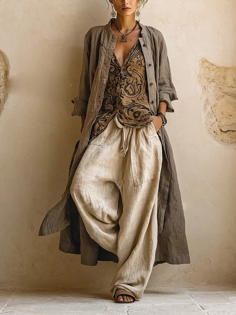 Ensemble Patricia — three pieces in cotton and linen